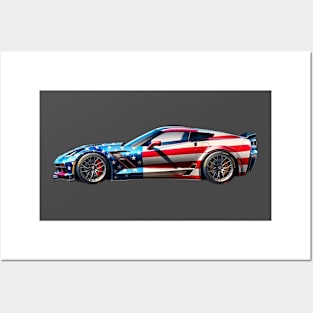 USA Corvette Posters and Art